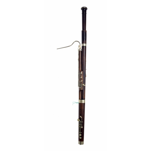 1837 - Bassoon by and stamped Besson & Co, 198 Euston Road, London, no.11784, with nickel keys, crook, ... 