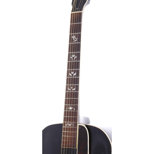 425 - Gibson L-10 archtop guitar, made in USA, circa 1934; Body: black finish, surface marks, scratches an... 