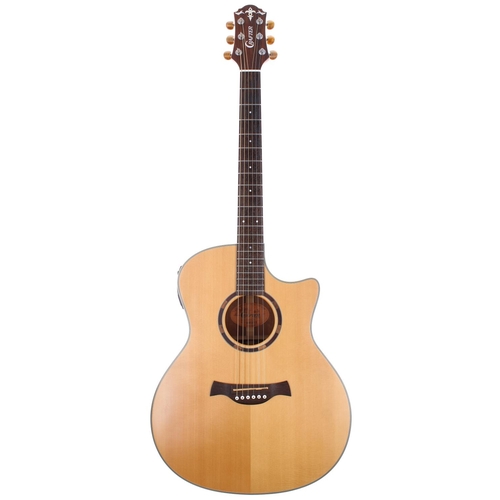 494 - 2004 Crafter TGAEO6/N electro-acoustic guitar; Back and sides: mahogany; Top: natural spruce; Neck: ... 