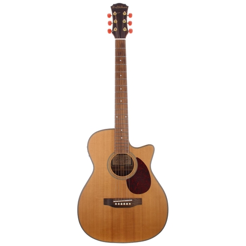 495 - Freshman FA250GAC electro-acoustic guitar; Back and sides: mahogany, filled strap button hole to cut... 