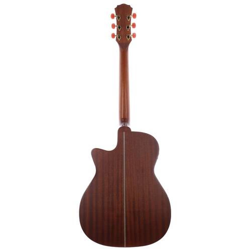 495 - Freshman FA250GAC electro-acoustic guitar; Back and sides: mahogany, filled strap button hole to cut... 