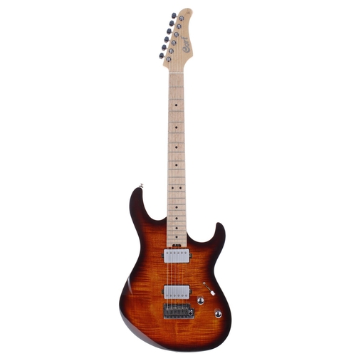 442 - 2019 Cort G290 Fat electric guitar, made in Indonesia; Body: sunburst finish flame maple top upon na... 