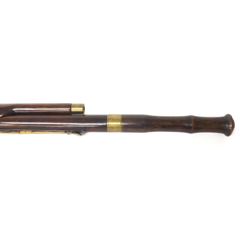 1808 - Interesting and rare mid 19th century French pearwood bassoon, by and stamped Proff á Tours, with si... 