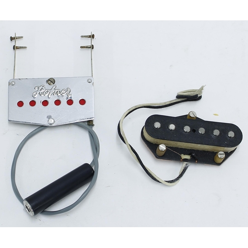 1130 - Mid 1950s Hofner archtop guitar pickup; together with an Alnico 2 Telecaster bridge pickup (2)... 