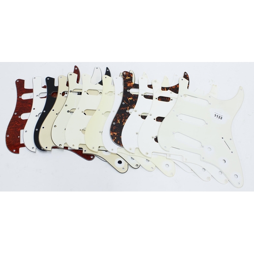 1133 - Twelve Fender and Squier Stratocaster scratchplates