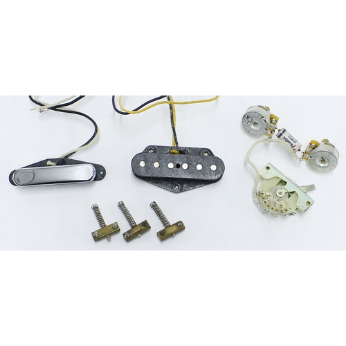 1139 - Fender American Vintage reissue '52 Telecaster pickups, pots, switch and saddles