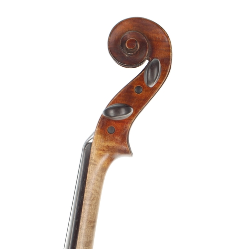 2401 - English violin by and labelled Henry Handley, Fiddle Restorer and Maker, Worcester, 1901, no. 59, th... 