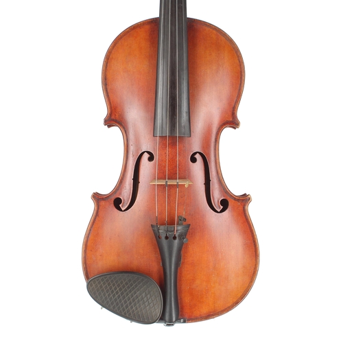 2406 - Dutch violin probably by Alphons Van Hoof and labelled Aures te Fidibus Juret Oblec Tare Canoris Alp... 