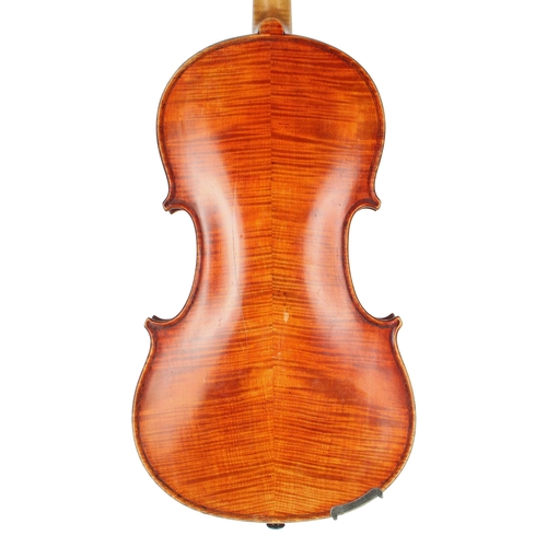 2406 - Dutch violin probably by Alphons Van Hoof and labelled Aures te Fidibus Juret Oblec Tare Canoris Alp... 