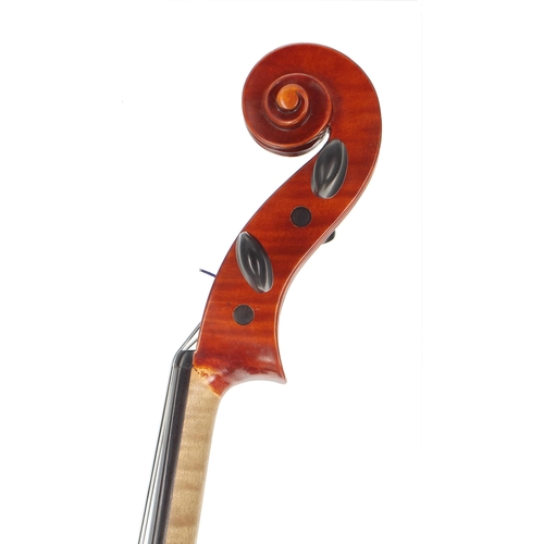 2411 - English viola by and labelled David Collins, Abingdon, 1989 and bearing the maker's monogram, the tw... 