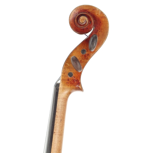 2435 - French violin labelled Fait par l'Atelier de Paul Mangenot, Luthier á Mirecourt (Vosges), the two pi... 