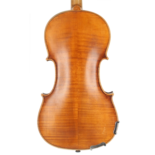 2436 - German violin by and labelled Wolff Bros., Violin Manufacturers, Class One N.3485, 1903, fitted with... 