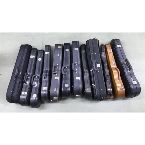 2044 - Eleven various violin cases and a viola case (12)