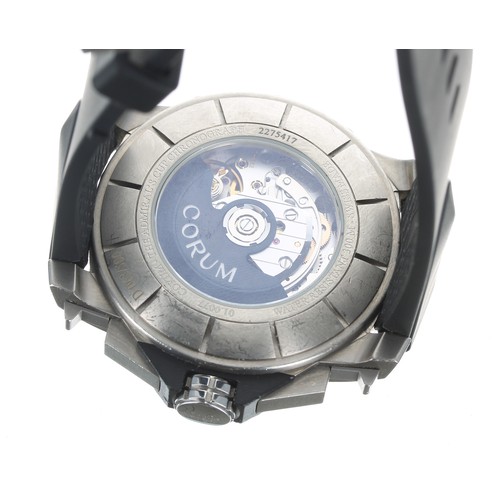 50A - Corum Admiral's Cup Seafender Centro titanium automatic gentleman's wristwatch, reference no. 01.007... 