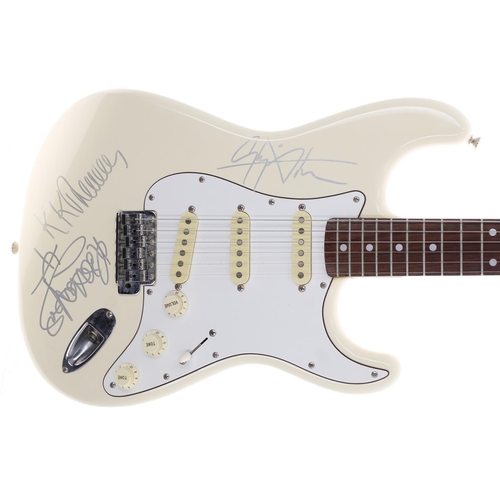 651 - Judas Priest - autographed Fender Stratocaster electric guitar, made in Japan (1984-1987), ser. no. ... 