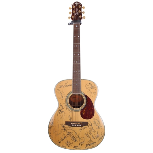 662 - Americana interest - autographed Crafter T035/N acoustic guitar, ser. no. 03041136, signed to the fr... 