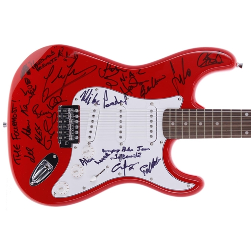 664 - 60s artists various - an autographed Johnny Brook electric guitar, signed by Mike Pender (The Search... 