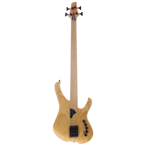 668 - Gregg Allman - Lightwave Saber fretless bass guitar; Body: natural finish; Neck: maple; Fingerboard:... 