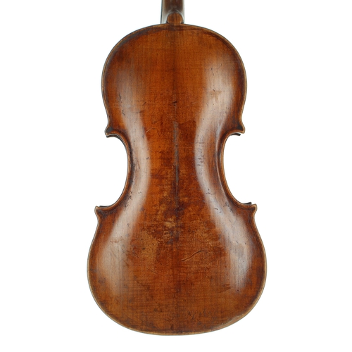 2442 - English violin circa 1800, unlabelled, 14 1/16