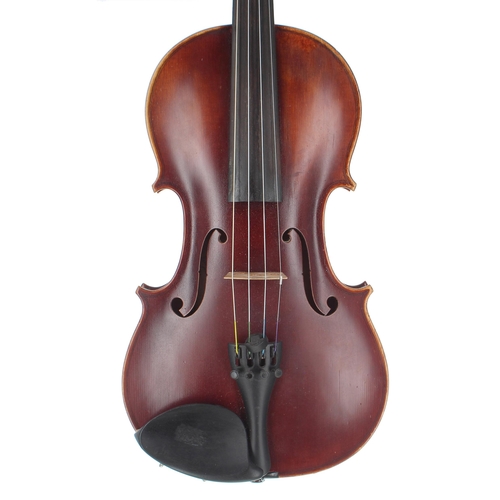 2450 - Good English violin by and labelled Rowan Armour Brown, made in Warwick, 1981, N.52; also signed in ... 