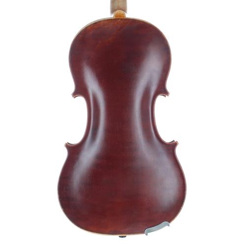 2450 - Good English violin by and labelled Rowan Armour Brown, made in Warwick, 1981, N.52; also signed in ... 