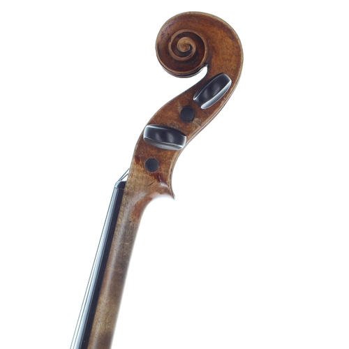 2452 - Late 19th century violin, probably French, 13 7/8