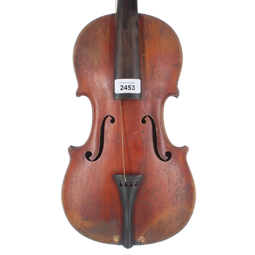 2453 - Early 20th century French violin, 14