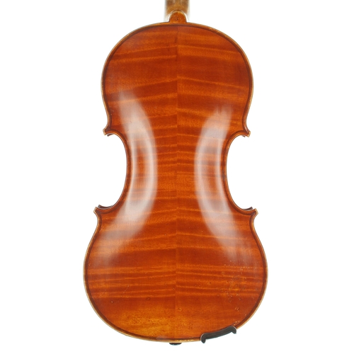 2460 - Good French J.T.L. violin labelled d'Apres J. Guarnerius and signed Thibouville Lamy on the label, t... 