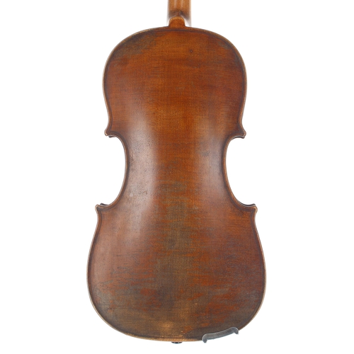 2468 - French 19th century violin of the Caussin School, labelled Antonio Stradivarius..., 14 1/8