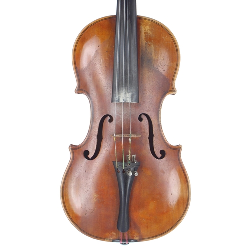 2471 - Good bohemian violin by and labelled Joseph Tomasek... 1934, the one piece back of faint medium curl... 