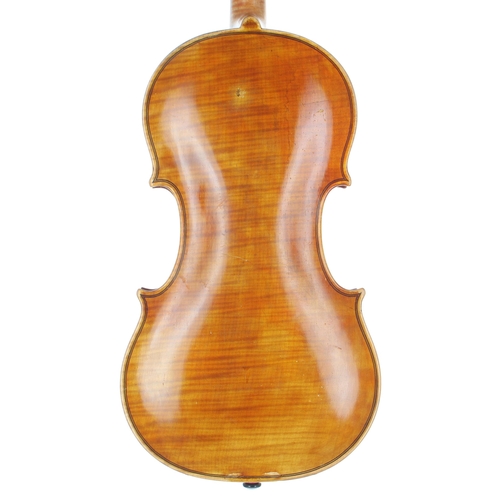 2471 - Good bohemian violin by and labelled Joseph Tomasek... 1934, the one piece back of faint medium curl... 