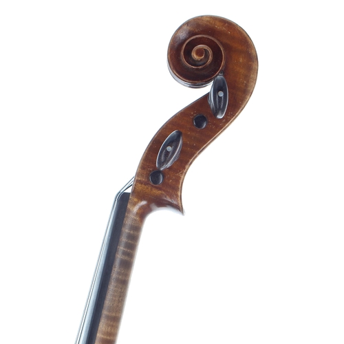 2473 - Good English viola by and labelled J.W. Owen, maker Leeds; also signed John W. Owen, Leeds, June 23r... 