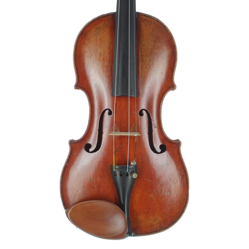 2474 - Early 19th century Irish violin by and labelled made by Thos. Perry and WM. Wilkinson, musical instr... 