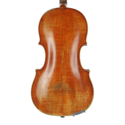 2474 - Early 19th century Irish violin by and labelled made by Thos. Perry and WM. Wilkinson, musical instr... 