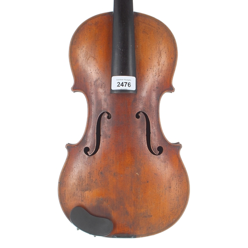 2476 - French violin of the Caussin School circa 1890, labelled copied Micolaus Amatius Cremoniea..., the t... 