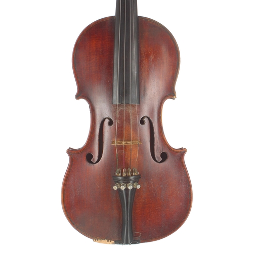 2483 - English violin by and labelled H. Simpson... 1919, 14 1/16