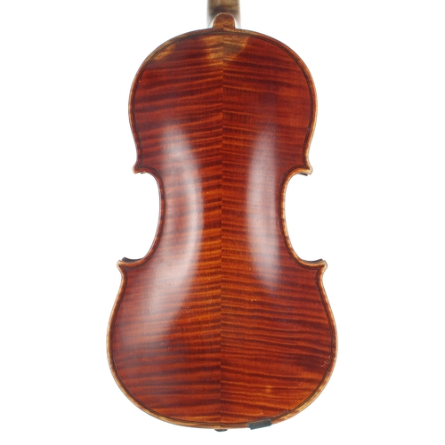 2483 - English violin by and labelled H. Simpson... 1919, 14 1/16