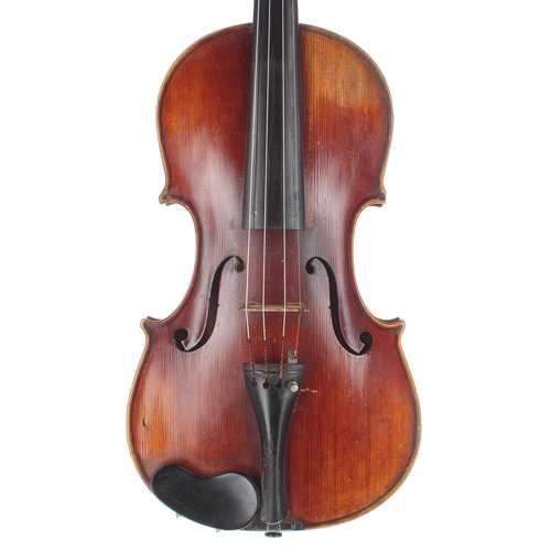 2485 - English violin by and labelled William Robinson, Plumstead, London, A.D. 1924 no. 103; also bearing ... 