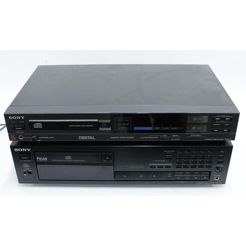 1262 - Two Sony CD hifi units to include a CDP-70 compact disc player and a CDP-791 compact disc player (2)... 