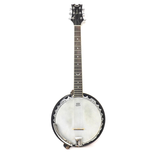 1584 - Contemporary Dean six string banjo, with banded resonator, 11