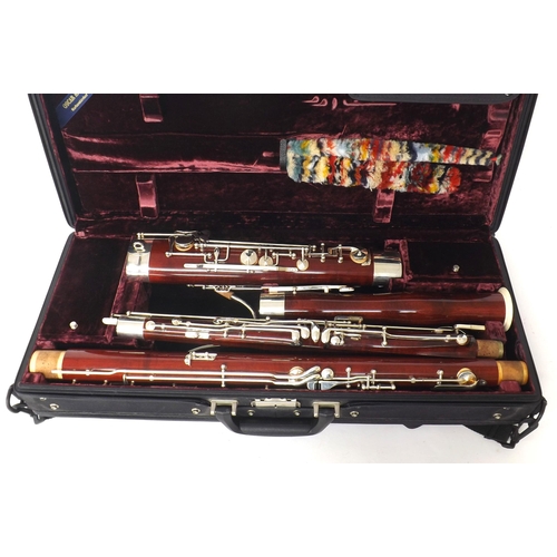 1852 - Fine contemporary bassoon by and stamped O. Adler & Co, Markneukirchen, ser. no. 14868, with two... 