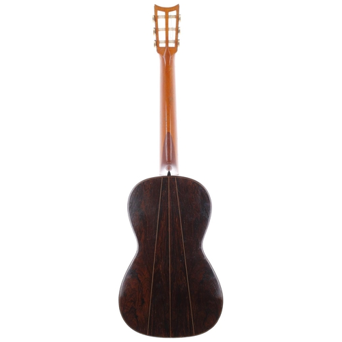 1403 - 1851 Louis Panormo guitar, made in England; Back and sides: Brazilian rosewood, repaired hairline sp... 