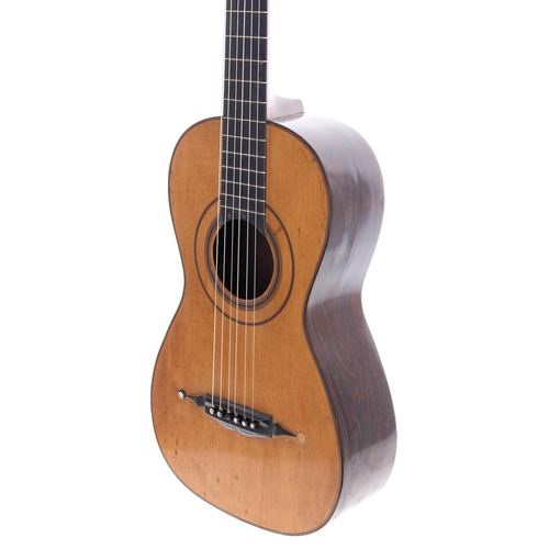 1403 - 1851 Louis Panormo guitar, made in England; Back and sides: Brazilian rosewood, repaired hairline sp... 