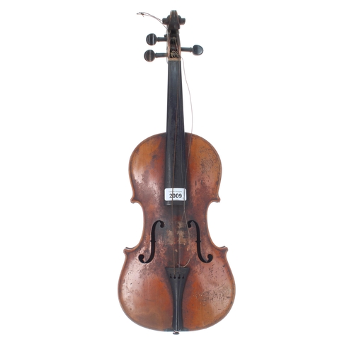 2009 - Early 20th century German violin, 14 1/16