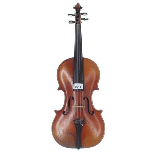 2010 - Late 19th century French violin labelled Nicolaus Amatus..., 14 1/8