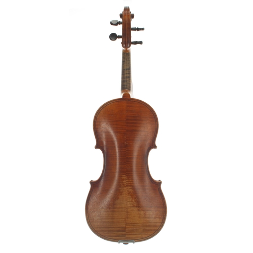 2013 - Early 20th century double purfled violin, 14 7/16