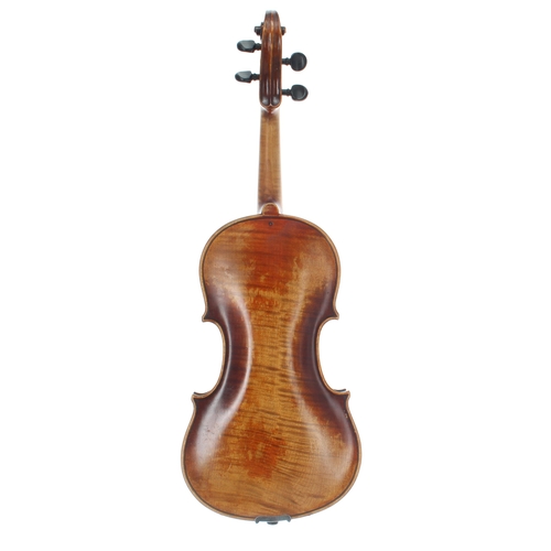 2028 - Late 19th century German violin labelled Francesco Ruggeri..., 14 1/16