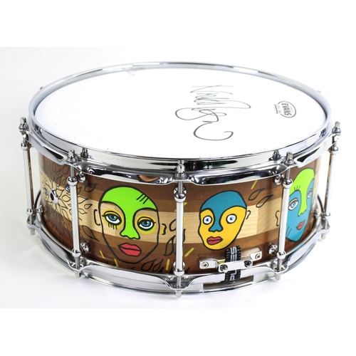 655 - Nick Mason (Pink Floyd) - an autographed Bristol Drum Company Snare Drum signed by Nick Mason to the... 