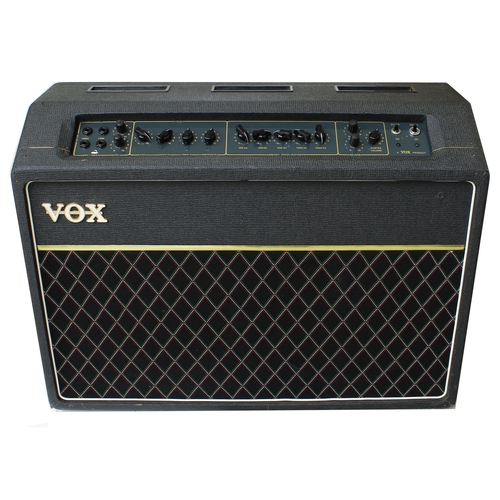 781 - Rare 1970s Vox AC120 guitar amplifier, made in England, ser. no. 50104, with original foot switch an... 