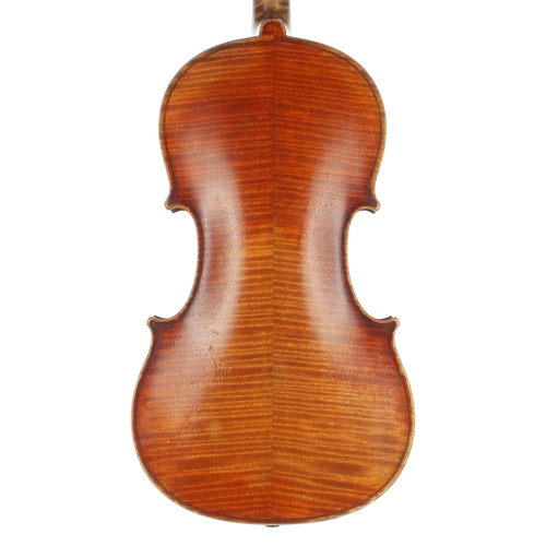 2487 - Good French violin by and labelled Laberte-Humbert, Paris, no. 553 Annee 1882, the two piece ba... 